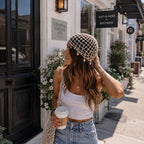 🌴 Shell Crochet Beanie
