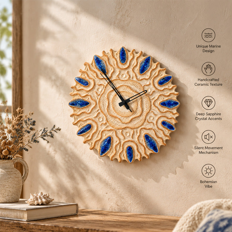 🌊 Ocean Eye Wall Clock – Artistic Coastal Silent Wall Clock!