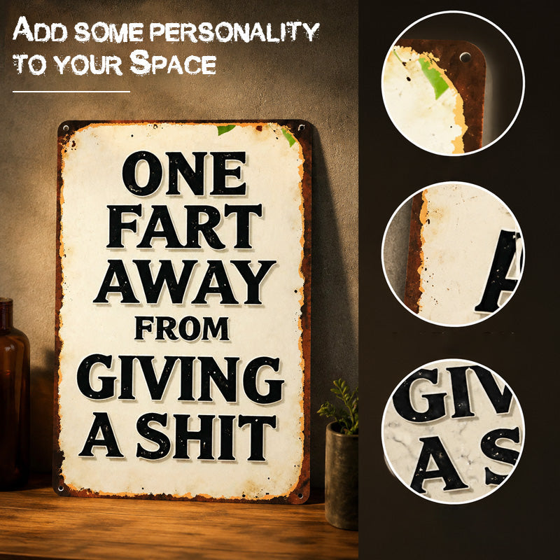 😆 Sarcastic Quote Vintage Metal Wall Sign, Funny Cheeky Wall Decor for Man Cave Garage Bar