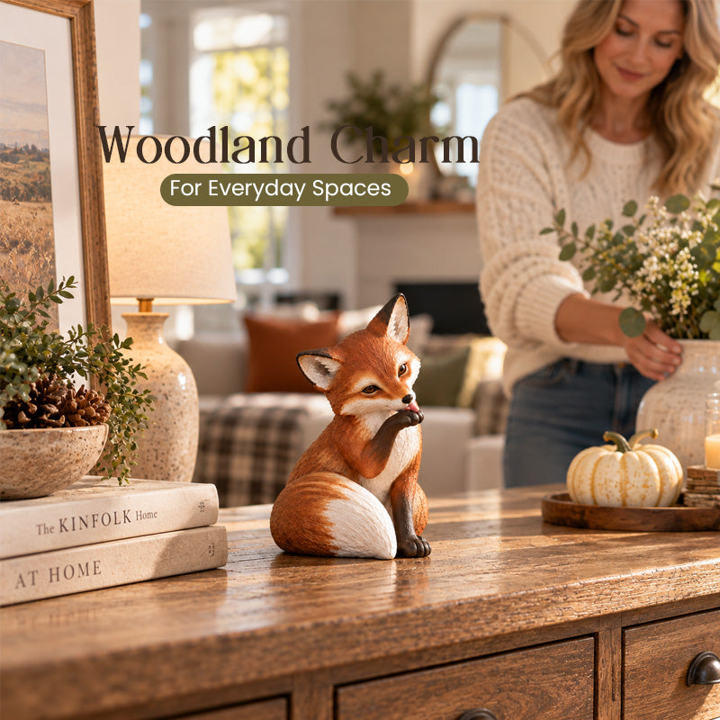 🦊 Rustic Red Fox Figurine | Bring Woodland Warmth Into Your Home