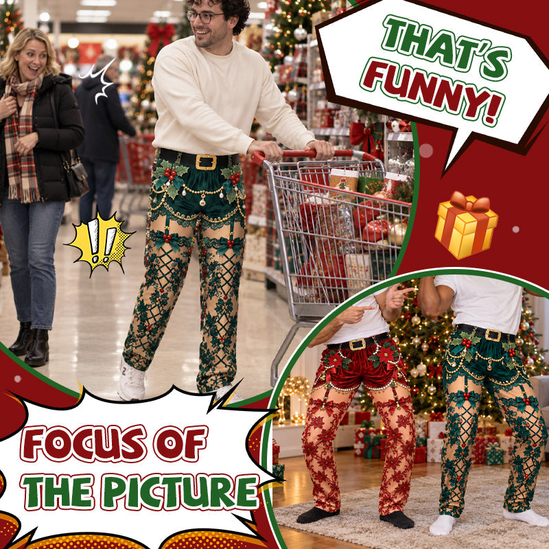 😂 Funny Christmas Illusion Pants – Viral Prank Trousers for Xmas Parties!