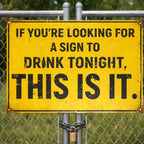 Funny “Drink Tonight” Vintage Metal Tin Sign 🍻😂✨