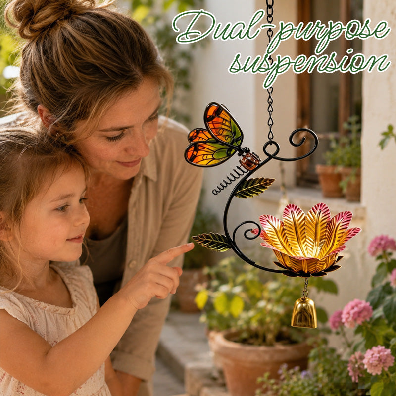 🦋 Butterfly Bird‑Feeder Wind Chime 🌼 Whimsical Garden Hanging Decor