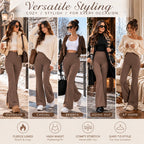 ✨ Fleece Lined Slim Flare Pants – Warm & Figure-Hugging Trousers!