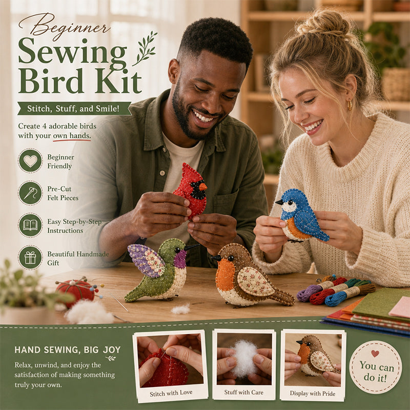 DIY Fabric Animal Craft Kit – Creative Handmade Art🕊️✂️