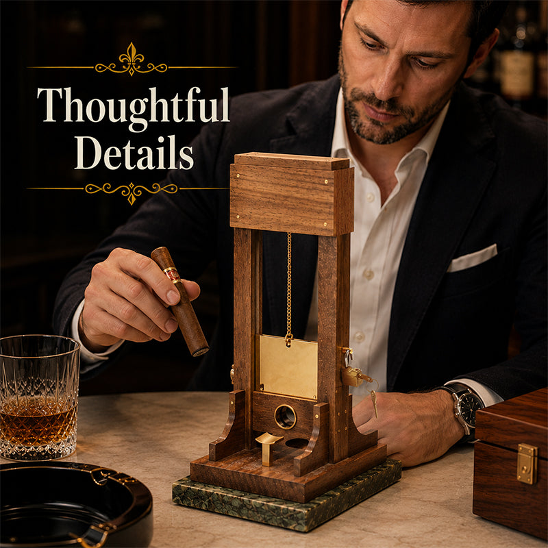 🎩Luxury Desktop Cigar Cutter | Unique Guillotine Style Trimmer
