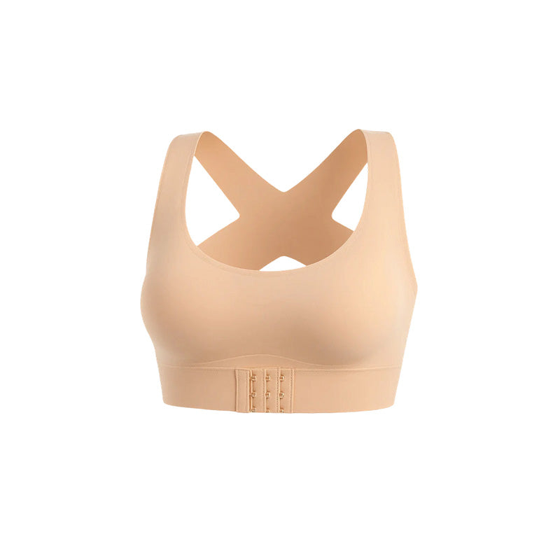 ✨Wireless Support Bra with Front Fastening and Crossed Straps at the Back