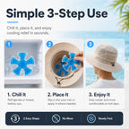 ❄️ Wearable Cooling Gel Insert – Comfort in Hat & For the Whole Body 🧢💙
