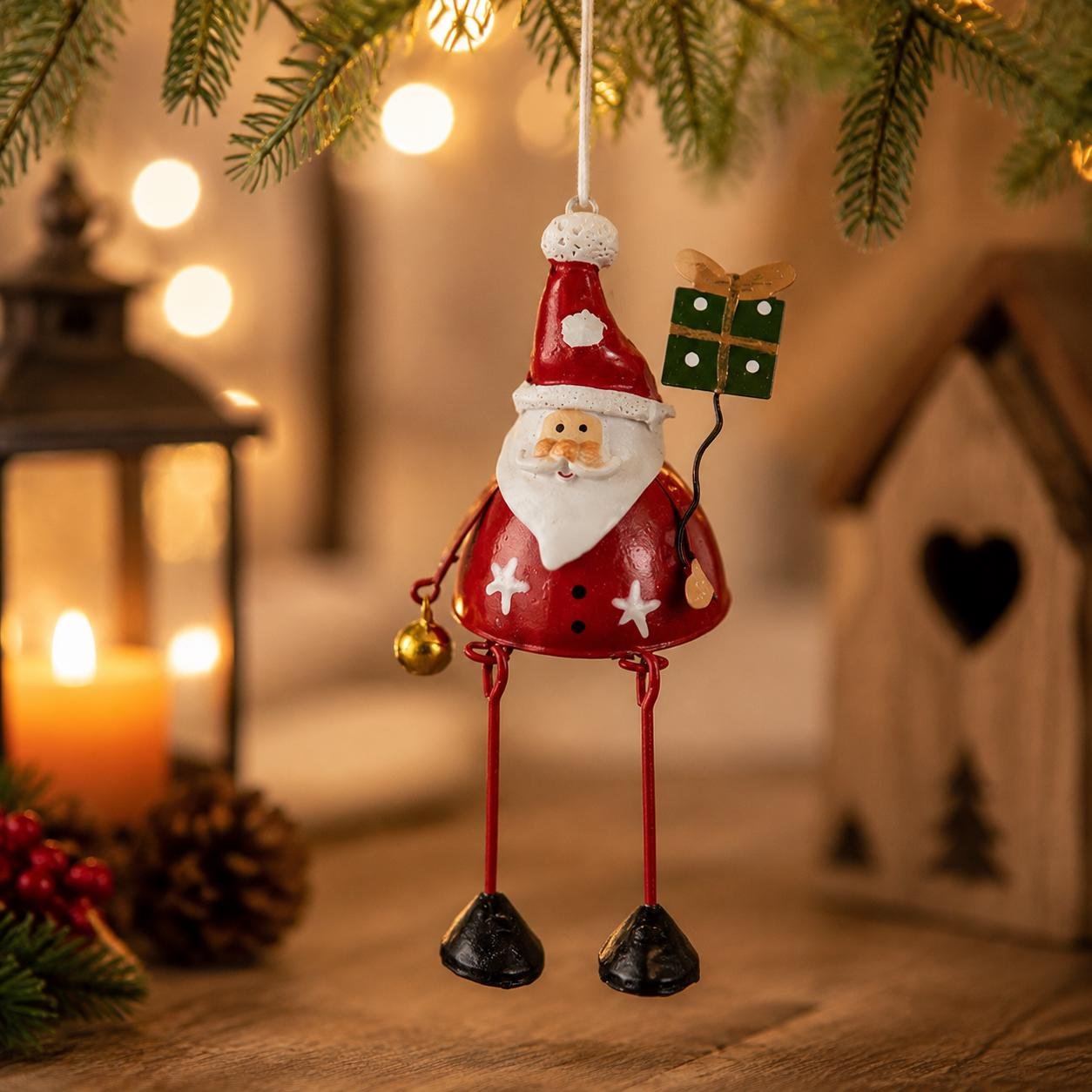 🌲✨ Hand-Painted Dangling Leg Christmas Ornaments