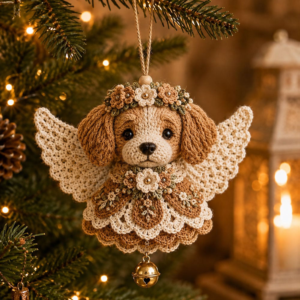✨ Animal Angel Crochet DIY Kit | Hand‑Stitch Guardian Ornament for Holiday & Gifting