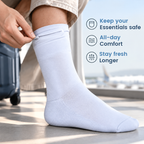🧦 Hidden Zip Pocket Travel Socks | Discreet Secure Storage