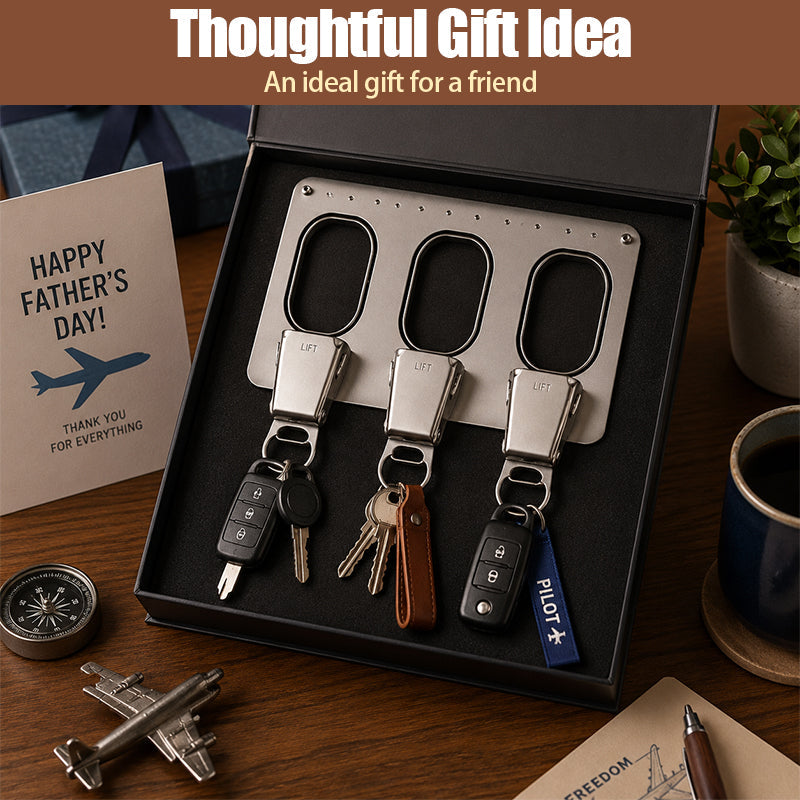 ✈️ Elegant Collectible Aircraft Seatbelt Buckle Key Holder | Aviation Themed Handmade Holiday Home Decor Gift