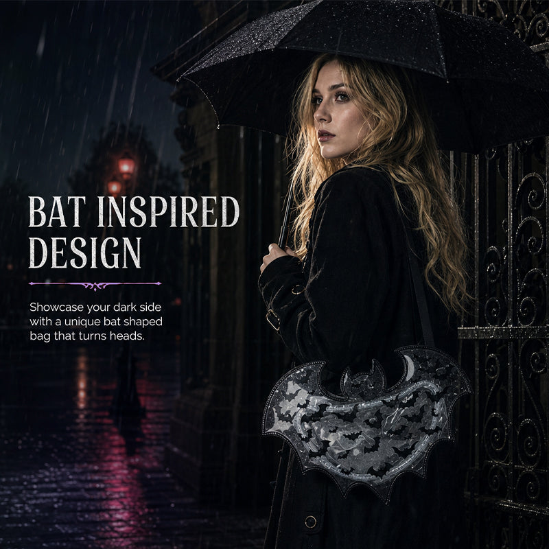 Spooky Chic Bat Wing Handbag - Perfect Halloween & Goth Accessory 🦇