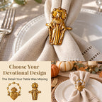 ✝️ Catholic Napkin Rings | Sacred Heart & Virgin Mary Table Decor