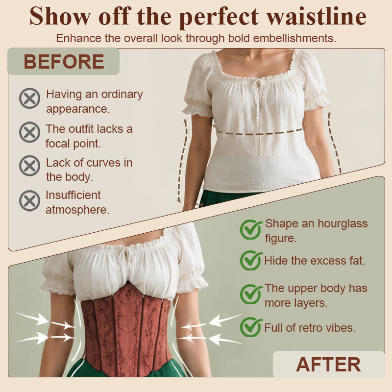 Vintage Corset Waist Cincher – Classic Renaissance Waist Belt🏰