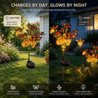 🦋 Solar Butterfly Stake Light｜Soft Night‑Time Glow For Your Garden