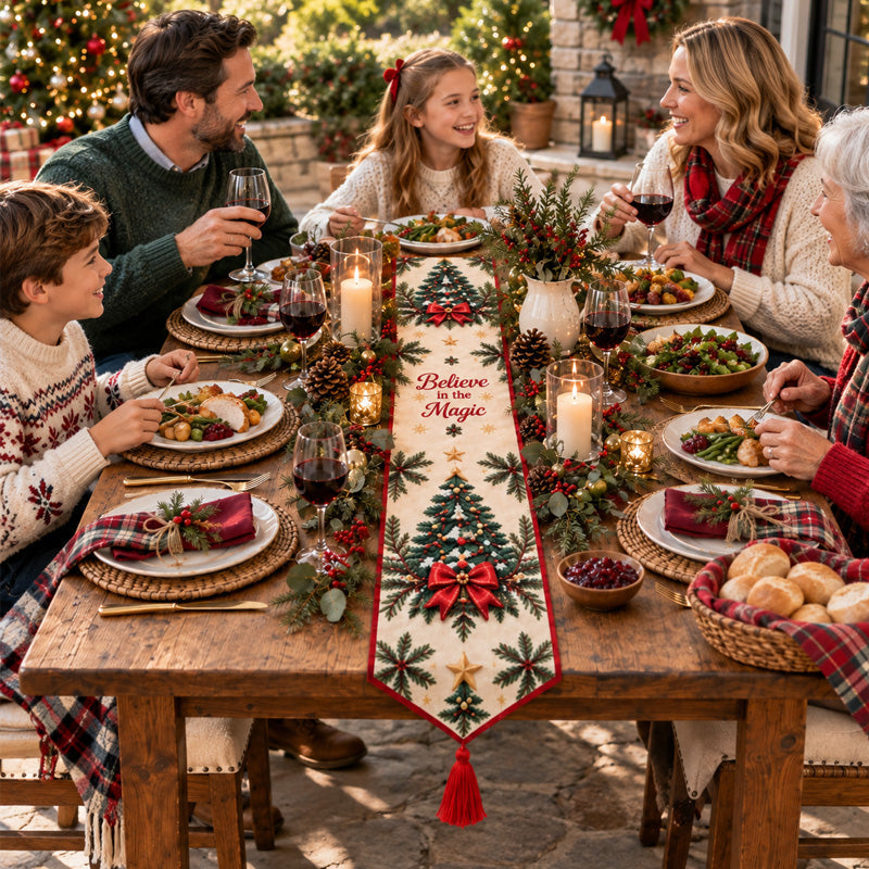 🎄 DIY Christmas Diamond Painting Table Runner Kit | Sparkling Holiday Table Decor