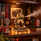 🚒 Firefighter Figurine Humidifier – Unique Decor Desk Mist Maker