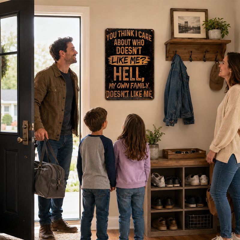 😂 Funny And Satirical Family Humor Metal Sign