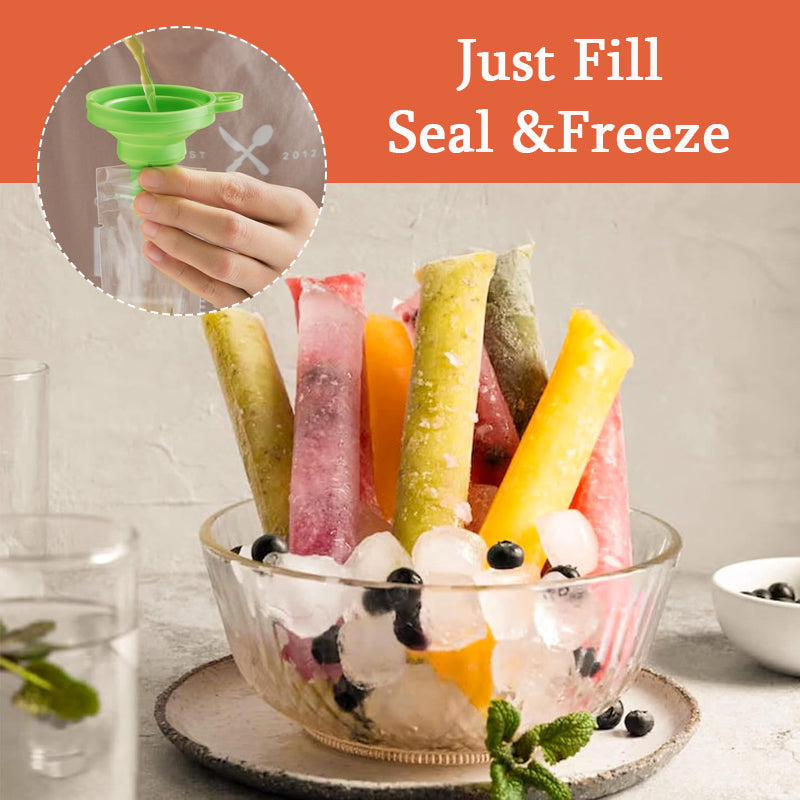 🍧 DIY Freeze Pops Bags – Disposable Ice Pop Maker