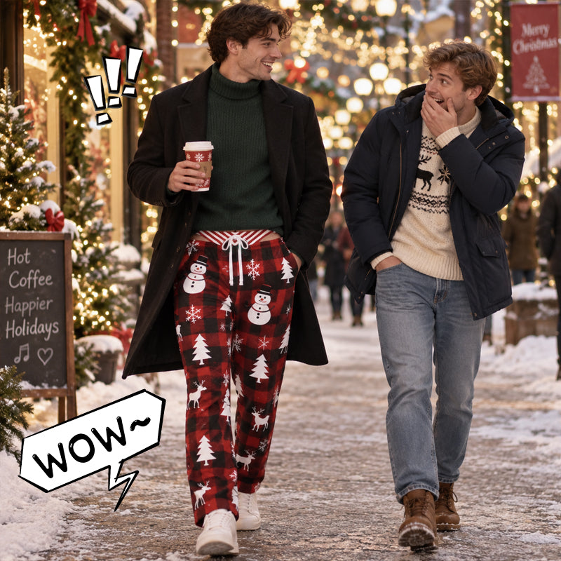 🎄 Christmas Lounge Pants – Playful Festive Print Loungewear for Holiday Nights