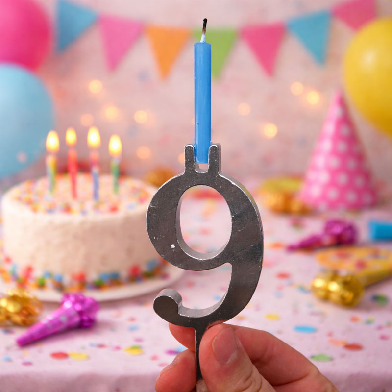 🎂Digital Birthday Cake Candle Holder Set