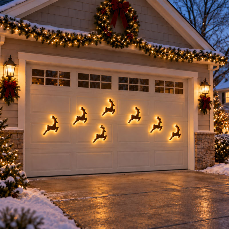 🦌 LED Reindeer Wall Decorations – Day‑Night Glowing Christmas Wall Accent For Your Home