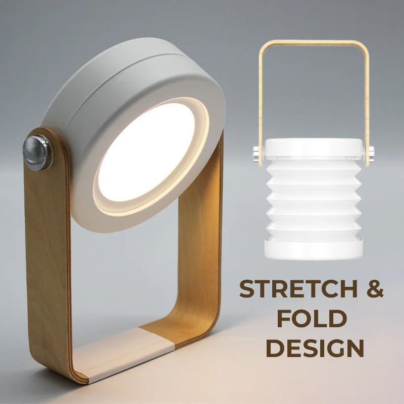 🏮 Collapsible 2‑in‑1 Portable Lantern Night Light, Type‑C Rechargeable Bedside Reading Lamp