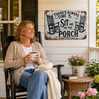 🌾 Porch Therapy Vintage Metal Sign