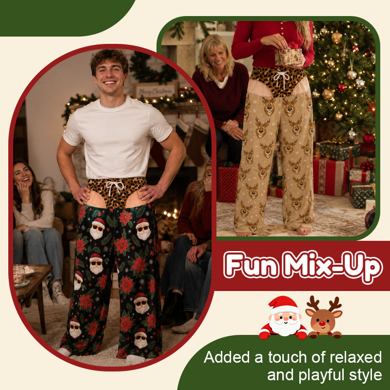 🎄 Playful‑Print Christmas Holiday Pants – Stand‑Out Festive Party Wear