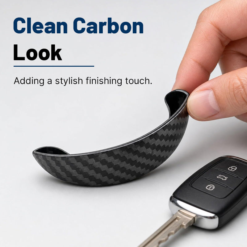 🚗 Rear‑View Camera Rain Shield Cover ✨ Carbon‑Style Splash & Dust Protector