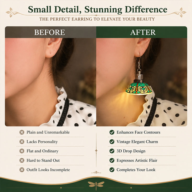 💡✨ Elegant Collectible Handmade Mini Vintage Lamp Dangle Earrings | Unique Holiday Statement Jewelry Gift for Her