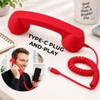 ☎️ Retro Type-C Phone Handset – Vintage Telephone Receiver for Your Smartphone