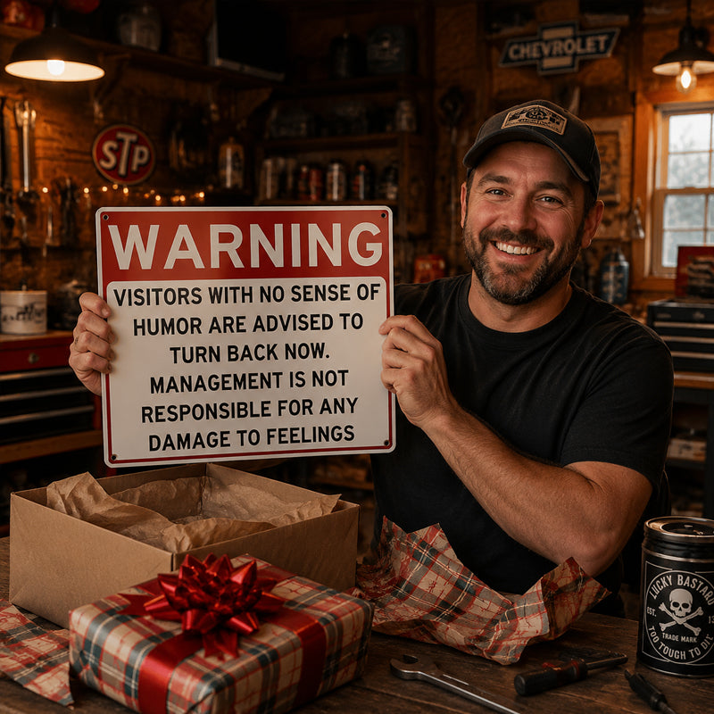😂 Funny Warning‑Style Metal Door Sign, Humorous Wall Decor for Game Room Office Entryway