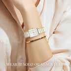 ⌚ Elegant Ceramic Band Watch — 3ATM Water Resistant, Quartz, Gift Box Included