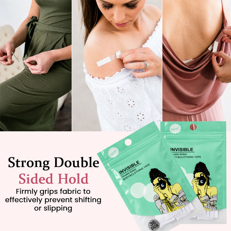 ✨ Invisible Double-Sided Fashion Tape Strips For Secure All-Day Hold 👗