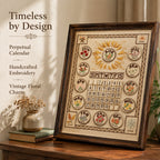 📅Hand-Embroidered Perpetual Calendar Wall Art