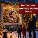 🎅 Sparkly Crystal Santa Decor｜Magical Christmas Window Display