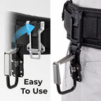 🛠️ Quick‑Lock Belt Tape Holder Heavy‑Duty Work Tool Clip‑On Organizer