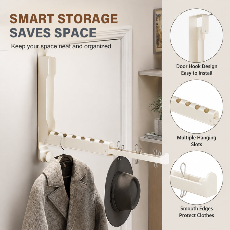 🧺 Space‑Saving Foldable Behind‑Door Hanging Storage Holder