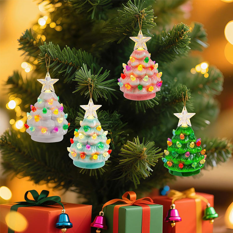 🎄Christmas Set of 4 Mini Nostalgic Tree Ornaments with Gift Bags