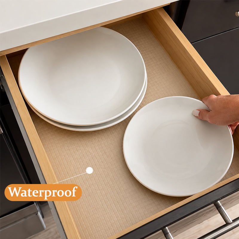 🧺 Non‑Slip Easy‑Cut Shelf & Drawer Liner Kitchen Storage Accessory