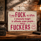 😈 Funny Vintage Wall Sign