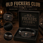 🤘Old Fuckers Club Braided Leather Bracelet - Too Old To Care