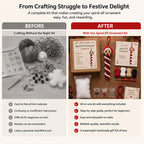 ☃️ Crochet Snowman Spiral Ornament DIY Kit | Complete Beginner-Friendly Set with Soft Yarn, Crochet Hook, Festive Beads, Snowflakes & Step-by-Step Guide 🧶🎄✨
