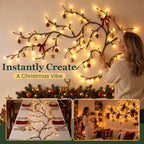 ✨ LED Branch Wall Light – Flexible Bendable Vine Light with 8 Light Modes for Christmas Decor