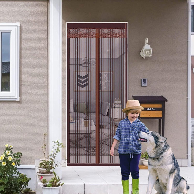 🚪 Diamond Mesh Magnetic Door Curtain