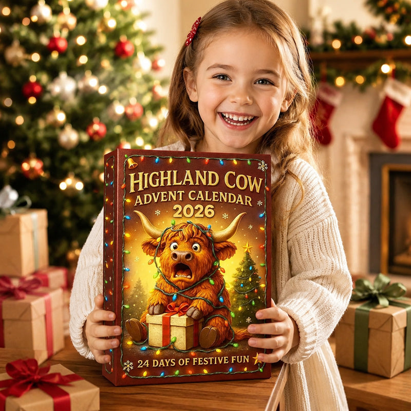 🐮 2026 Highland Cow Advent Calendar | 24‑Day Collectible 3D Figure Christmas Countdown