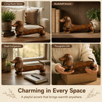 🐶 Dachshund Decor Figurine ✨ Charming Tabletop Accent for Shelves & Desks