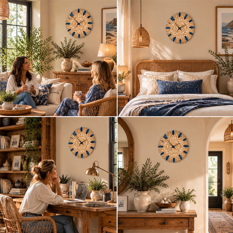 🌊 Ocean Eye Wall Clock – Artistic Coastal Silent Wall Clock!